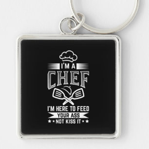 Koch hier Fütterte Kiss nicht kochen Lover Funny G Schlüsselanhänger