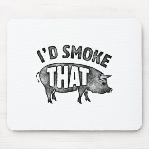 Koch Ich rauche, dass Schweinefleisch Grillen Barb Mousepad