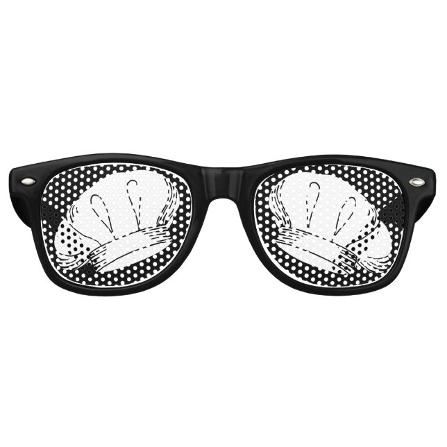Koch ist schwarz und weiß partybrille (Vorderseite)