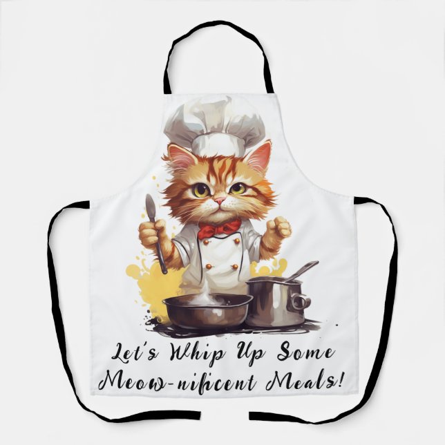 Koch Kitty lassen Sie uns ein paar köstliche Mahlz Schürze (Vorderseite)