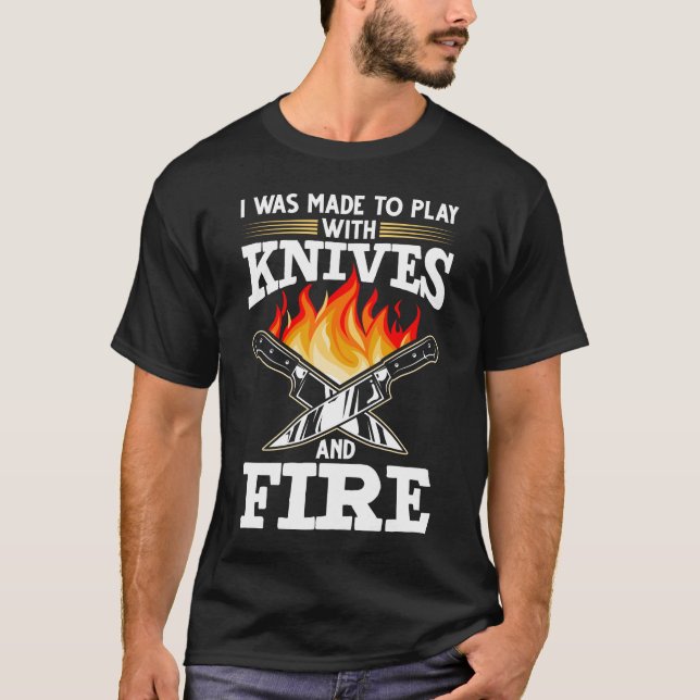 Koch Knife Cooking Sprichwort Lover T-Shirt (Vorderseite)