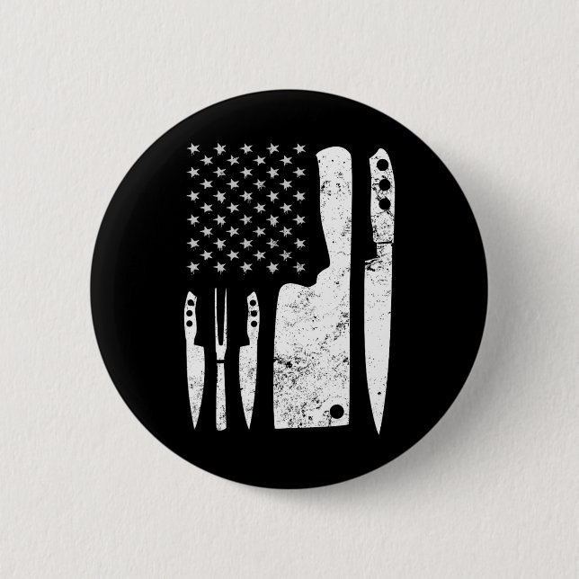 Koch Knife Patriotic Osterfahne Button (Vorderseite)