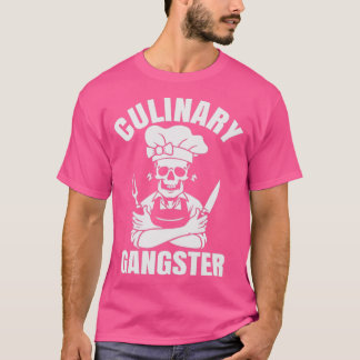 Koch Kulinarischer Gangster Kochtopf und Messer T-Shirt