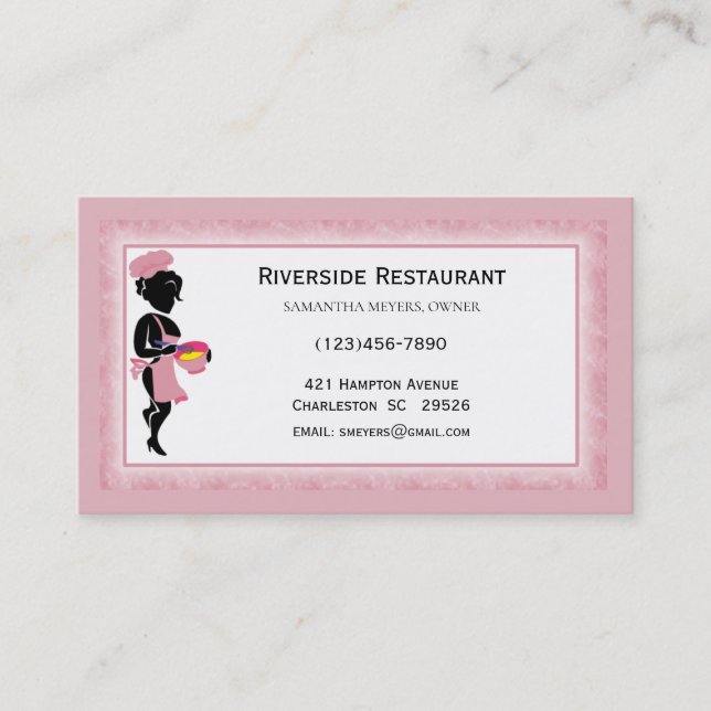 Koch Lady Business Cards Visitenkarte (Vorderseite)