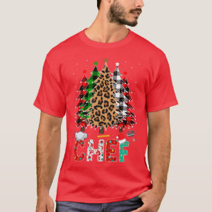 Koch Leopard Red White Green Karierte Weihnachtsba T-Shirt
