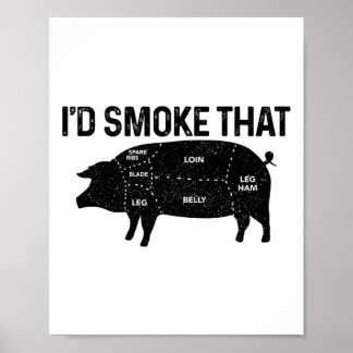 Koch Metzger Grillen, dass ich das Schwein Schwein Poster