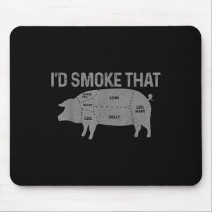 Koch Metzger Grillen Id rauchen, dass Schweineflei Mousepad