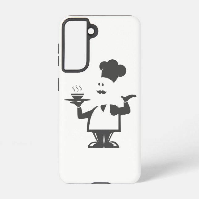 Koch mit einer Schüssel Suppe Samsung Galaxy Hülle (Rückseite)