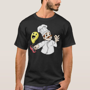 Koch mit Koch, Ei und Pan gebraten T-Shirt