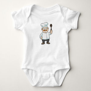 Koch mit Koch Hut & Soup Löffel Baby Strampler