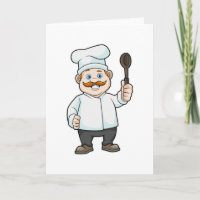 Koch mit Koch Hut & Soup Löffel
