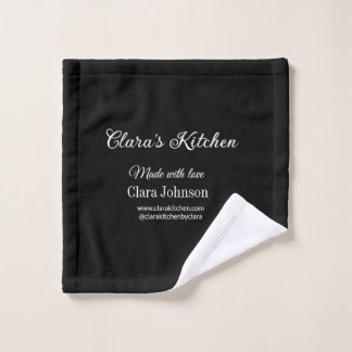 Koch mit Kochecke und Name des Restaurants Waschlappen