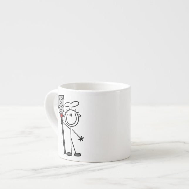 Koch mit Pfanne Espressotasse (Vorderseite Links)