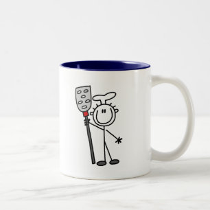 Koch mit Pfannenwender T-Shirts und Geschenke Zweifarbige Tasse