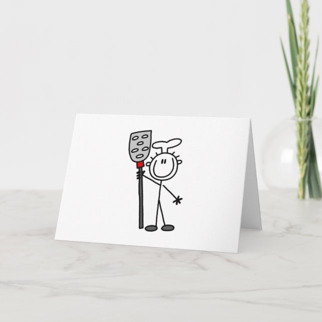 Koch mit Spatula-Hemden und Geschenken Karte (Vorderseite)