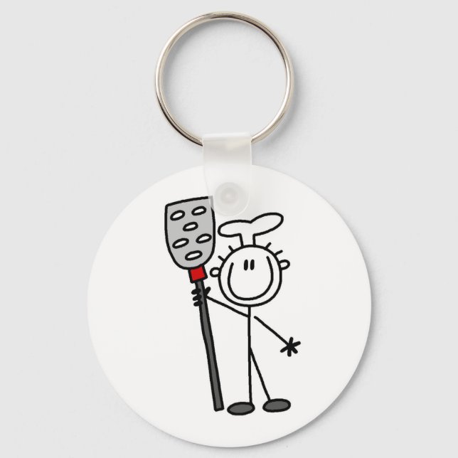 Koch mit Spatula Schlüsselanhänger (Vorderseite)