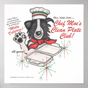 Koch Moes sauberes Platten-Verein-Plakat Poster