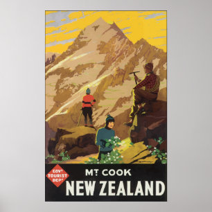 Koch Neuseeland Govt Touristen-Abteilung Mt, Poster