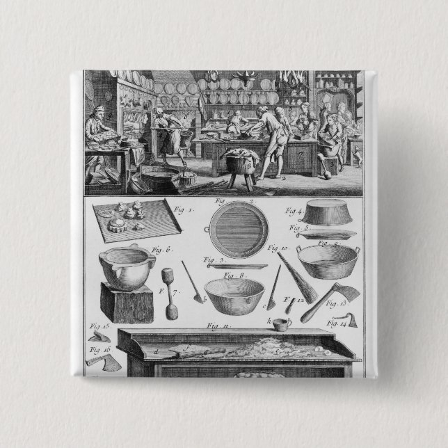 Koch, Pastetenbäcker, Lebensmittellieferant Button (Vorderseite)