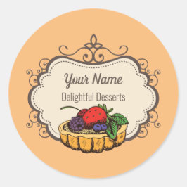 Koch Pfirsichpfirsichpfirsichpfirsichpfirsiche Runder Aufkleber