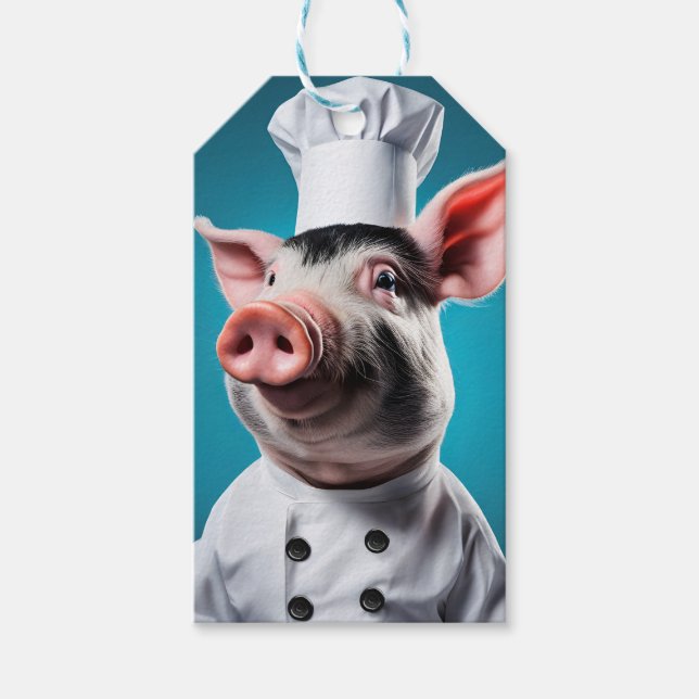 Koch Pig Geschenkanhänger (Vorderseite)