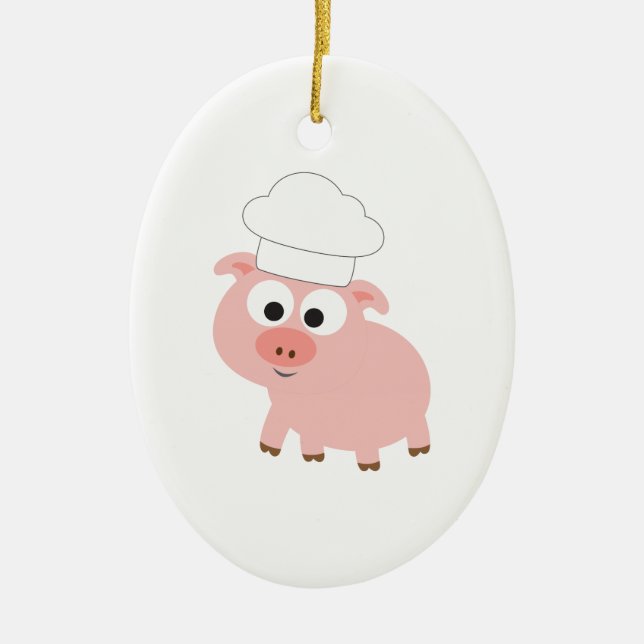 Koch Pig Keramik Ornament (Vorne)