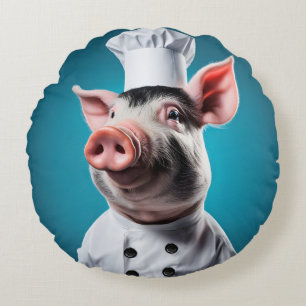 Koch Pig Rundes Kissen