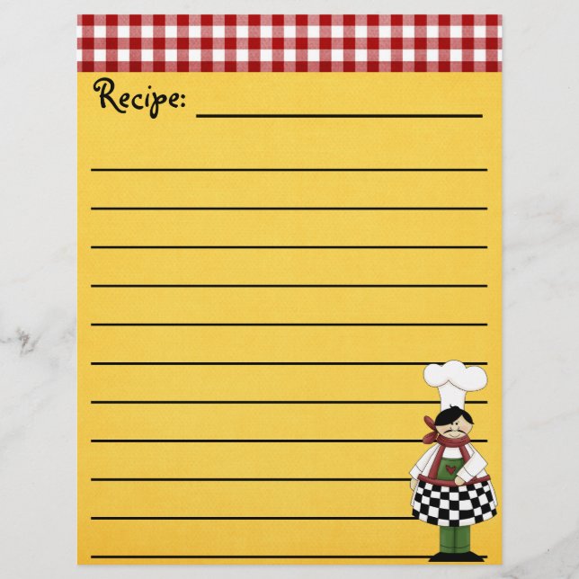 Koch Recipe Stationery (Vorderseite)