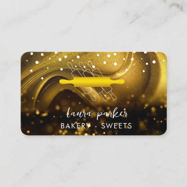 Koch Rolling Button Weißgoldhandgefertigt Visitenkarte (Vorderseite)