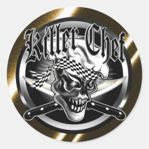 Koch Schädel 5 Runder Aufkleber