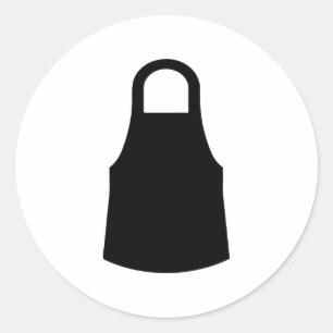 Koch Schürze Silhouette Runder Aufkleber