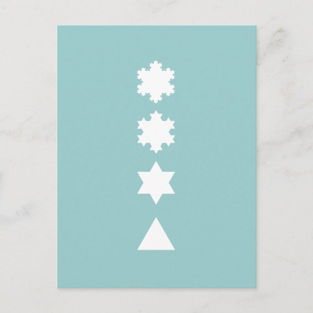 Koch Snowflakes Postkarte (Vorderseite)