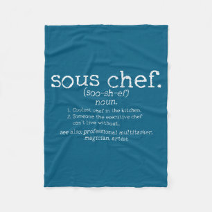 Koch Sous-Chef Definition Spruch Lustiges Geschenk Fleecedecke