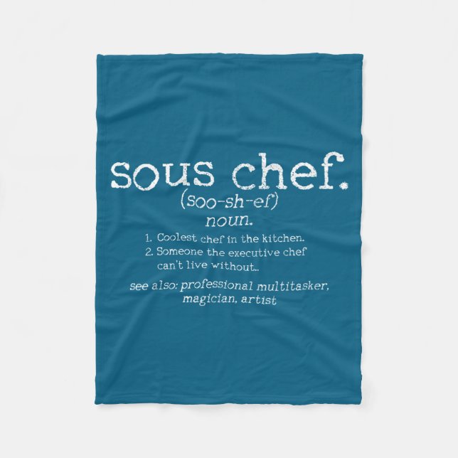 Koch Sous-Chef Definition Spruch Lustiges Geschenk Fleecedecke (Vorderseite)