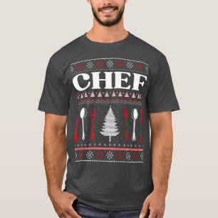 Koch Ugly Weihnachtsküche Koch Matching Kulinarisc T-Shirt
