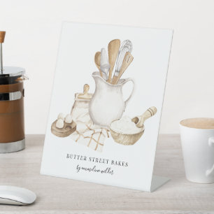 Koch und Bestandteile von Bäckereien Sockelschild