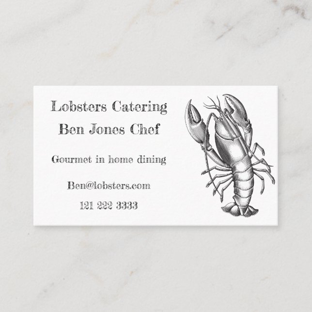 Koch- und Catering-Visitenkarte Visitenkarte (Vorderseite)