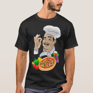 Koch und große italienische Pizza 1 T-Shirt