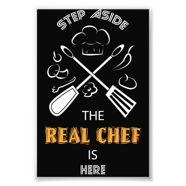 Koch und Kochen Funny Quotes Fotodruck (Vorne)