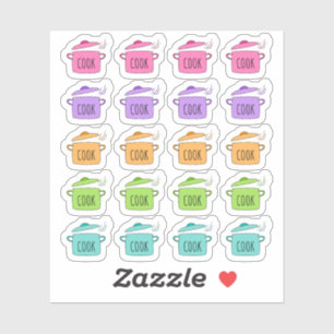 Koch- und Speiseplan Aufkleber