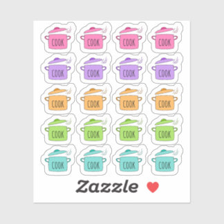 Koch- und Speiseplan Aufkleber