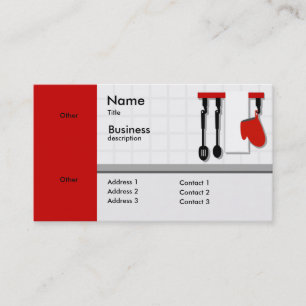 Koch Utensils Kitchen Business Card Visitenkarte