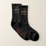 Koch Vater Socken<br><div class="desc">Väter Day Koch Vater SocksEin lustiges Paar schwarzer Socken,  Vads Name oder Ihre kurze Nachricht. Diese wurden auf der größeren Socke entworfen. Wenn Sie einen kleineren Sizer auswählen,  müssen die Designelemente möglicherweise geändert werden.</div>
