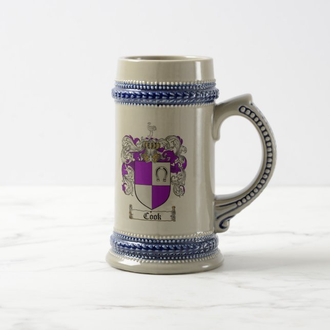 Koch-Wappen Stein/Koch-Familienwappen Stein Bierglas (Rechts)