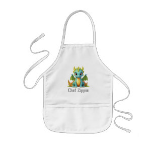 Koch Zippie Green Blue Baby Dragon Kinder Schürze