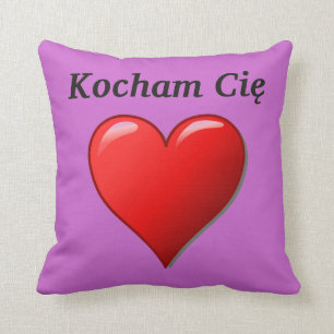 Kocham Cię - i-Liebe Sie auf Polnisch Kissen