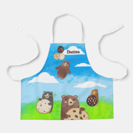 Kochballon-Flasche Bären Kinder Kochen Backen Schürze