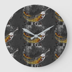 Kochbananen-Ebene Große Wanduhr