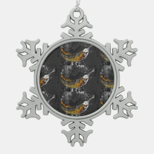 Kochbananen-Ebene Schneeflocken Zinn-Ornament