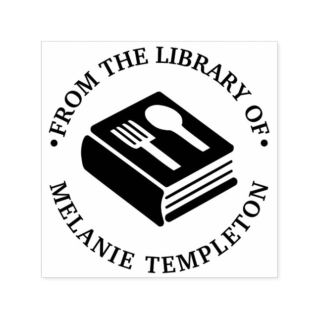 Kochbuch "Aus der Bibliothek" Buchname Permastempel (Design)